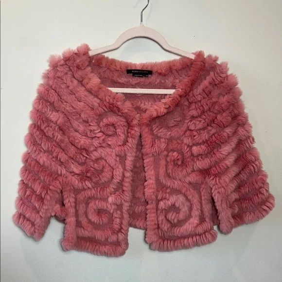 Pink Real Fur Bolero Jacket - Picture 1 of 5